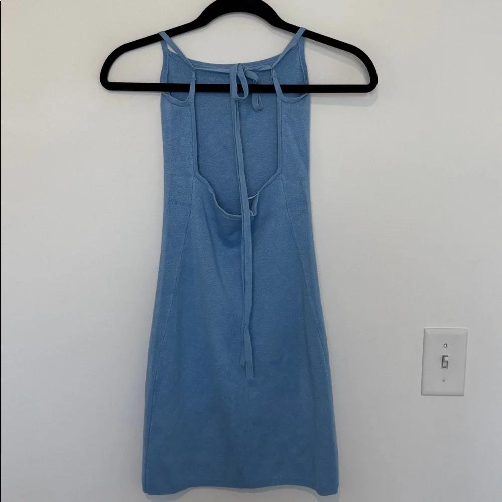 Abercrombie & Fitch Light Blue Mini Knit Dress - Size XS - Picture 5 of 8